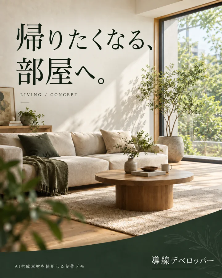 住まい・リフォームの制作デモ。暮らしを、想像できる。