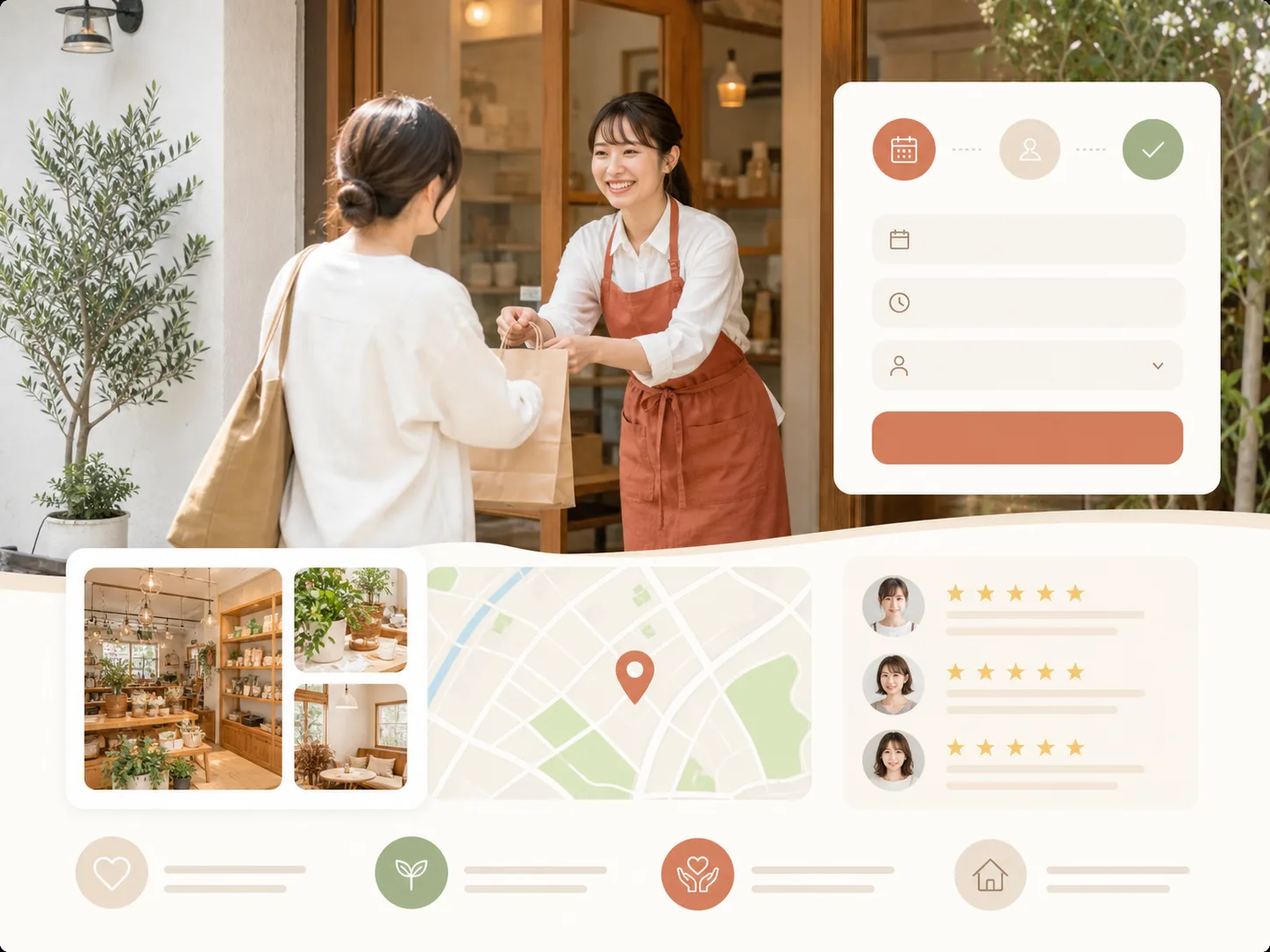 店舗・地域サービスLPのサンプルデザイン
